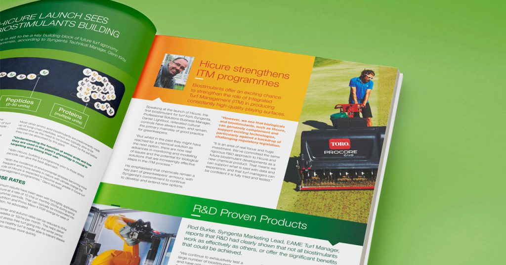 Agriculture Graphic Design for Syngenta’s Turf Talk | View Case Study